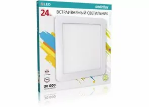 768472 - Встраиваемый (LED) светильник DL Smartbuy Square-24w/4000K/IP20 (SBL-DLSq-24-4K)/20 (1)