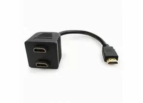 710615 - Разветвитель HDMI Cablexpert, HD19F/2x19F, 1 компьютер - 2 монитора, паcсивный, Full-HD (1)