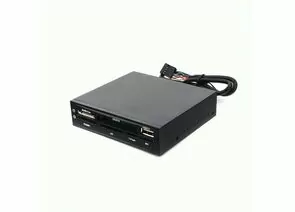712149 - Картридер внутренний 3.5 Gembird, черный, USB2.0+6 разъемов для карт памяти (1)