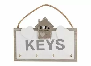 813014 - Ключница Keys с подвесом, 4 крючка, 20,5*2,5*13,7см, МДФ,металл, 5846 Волшебная страна (1)
