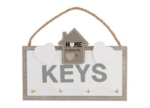 813014 - Ключница Keys с подвесом, 4 крючка, 20,5*2,5*13,7см, МДФ,металл, 5846 Волшебная страна (1)