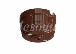 814614 - МЕЗОНИНЪ коробка потолочная для светильников фарфор. (керам) D70x45, коричневый GE70811-04 (1)