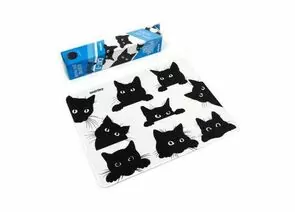 816139 - Игровой коврик для мыши Smartbuy Cat-1 M-size Черные котики (SBMP-CAT-01)/40 (1)