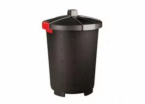 817533 - Бак (контейнер) для мусора 65л с крышкой, пластик, черный 431253713 Бытпласт (1)