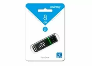 527283 - Флэш-диск (флэшка) USB 3.0 8GB Smartbuy Glossy series Dark Grey (SB8GBGS-DG) (1)