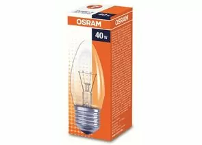 28365 - Лампа накал. OSRAM B E27 40W свеча прозрачная 4008321788580 (1)