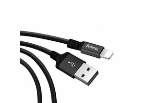 795302 - Кабель USB(A)шт. - 8pin шт(iphone) USB 2.0 hoco X14, AM/Lightning M, черный, 2м, 19154 (1)