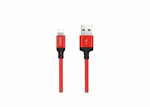 795303 - Кабель USB(A)шт. - 8pin шт(iphone) USB 2.0 hoco X14, AM/Lightning M, черно-красный, 2м, 19153 (1)