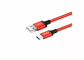 795305 - Кабель USB(A)шт. - type C шт. USB 2.0 hoco X14, AM/Type-C M, черно-красный, 1м, 19156 (1)