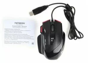 800337 - Мышь игровая Гарнизон GM-790G, 6 кнопок + колесо кнопка, грузики, 3200DPI, кабель 1.5м (1)