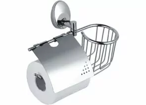 803328 - Haiba Держатель д/туалетной бумаги с крышкой+дезодорант настенный, хром, HB1603-1 (1)