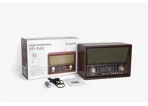 821359 - Радиоприемник БЗРП РП-340, УКВ 64-108МГц, бат.4xR20,220V, DC5В, акк 1200mAh,BT/USB/microSD/AUX,11515 (1)