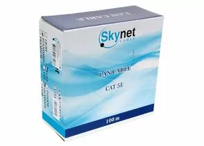 822325 - Кабель SkyNet Standart UTP outdoor 4x2x0,48, медный, FLUKE TEST, кат.5e, одножил., 100 м, box, черн (1)