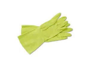 821856 - Перчатки хозяйственные латекс 60гр пара,32см,х/б напыление,рельеф,пропитка Алоэ,разм M,092150/York (1)