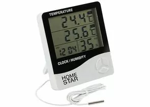 820740 - Термометр-гигрометр цифровой HOMESTAR HS-0109, выносной датчик, 1ААА (нет в компл), 104304 (1)
