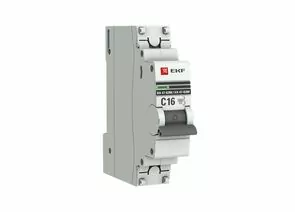 825126 - EKF PROxima Автоматический выключатель ВА47-63M, 6кА 1P 16А (C) без теплового расцепителя (1)