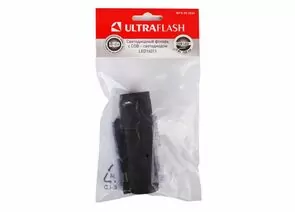 827515 - Ultraflash фонарь ручной LED16011 (3XR03) 3W(100lm) COB, до 30м, пластик/каучук/черный, BL (1)