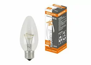501731 - TDM лампа свеча E27 40W прозрачная (100!) SQ0332-0010 (1)