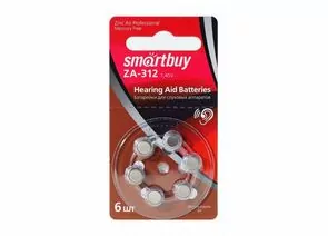 816147 - Э/п Smartbuy Батарейка для слуховых аппаратов Smartbuy A312-6B (60/3000) (SBZA-A312-6B) (1)