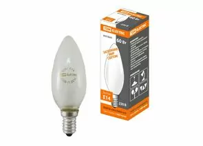 501724 - TDM лампа свеча E14 60W матовая (100!) SQ0332-0019 (1)