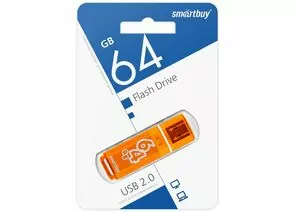 792346 - Флэш-диск (флэшка) USB UFD Smartbuy 64GB Glossy series Orange (SB64GBGS-Or) (1)