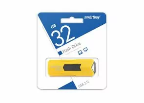 699089 - Флэш-диск (флэшка) USB Smartbuy 32GB STREAM Yellow выдвижной разъем (SB32GBST-Y) (1)