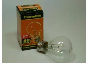 25398 - Лампа накал. Camelion A55 E27 60W ЛОН прозрачная 60/A/CL/E27 (1)