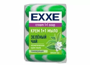 829156 - Мыло туалетное Зеленый чай 4штх90г полосатое ЭКОПАК EXXE, цена уп. (1)