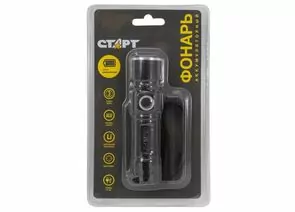 829980 - СТАРТ фонарь ручной 7W(420lm) акк Li-ion 1200mAh, USB, алюм, 3 режима, фокус ZOOM LHE 514-C1 Black (1)