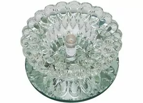 554315 - Fametto DLS-F124-3001 G4 св-к встр. Fiore стекло 105(50)x65 кристалл, прозрачный/зеркальный (1)