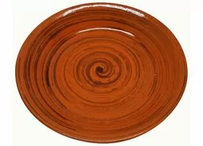 829612 - Блюдце большое оранж полоска, 15,5*2,5см (кратность 20!!!) керамика 101585 (1)