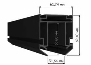 834842 - ST LUCE Профиль д/монтажа магнит шинопр SKYLINE 220 в натяжной ПВХ потолок 2000мм алюм ST015.129.02 (1)