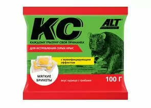 821835 - От грызунов (серых крыс) приманка тесто-брикет 100гр. (курица с грибами) КС  ALT (1)