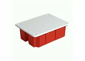 836203 - Stekker Коробка монтажная для сплош. стен с крышкой IP20 красный 120x92x45 EBX30-01-1-20-120 49005 (1)