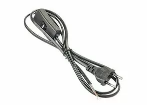 826270 - Ecola шнур для бра 2м с выкл. Черный 2х0.75 LT5RSAELT (1)