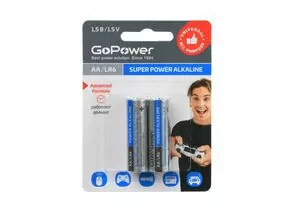 837727 - Элемент питания GoPower LR6 BL2 Alkaline 1.5V (1)