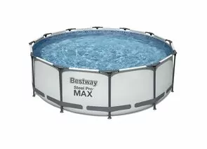 780051 - Каркасный бассейн Steel Pro Max с ф.-насосом и лестн. 366х 100 см, 9150 л, Bestway 56418 4864 (1)