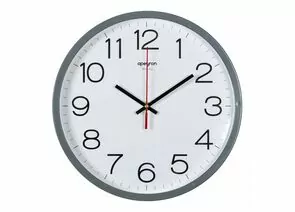 821517 - Часы настенные Apeyron бесшумн круг d300 серый пластик плавный ход (1x АА Нет в компл) PL213032 (1)