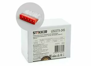 840915 - STEKKER клемма СМК 5x(0,5-2,5мм2) 450V 24A с пастой LD2273-245 39944 (1)