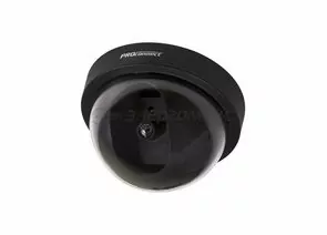 610128 - PROCONNECT Муляж видеокамеры внутр.уст. купольная (черная) миг.кр.LED 2хAA+шурупы+наклейка 45-0220 (1)