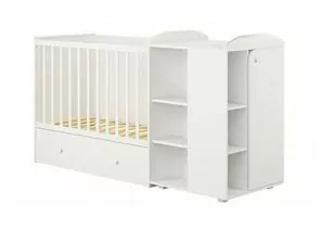 833310 - Кровать-трансформер детская Polini kids Ameli 800, с комодом, белый (мест 4) (1)