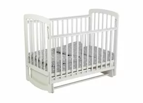 835045 - Кровать детская Polini kids Simple 304 с маятником, белый (мест 1) (1)