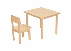 835075 - Комплект детской мебели Polini kids Simple 105 S, натуральный (мест 1) (1)