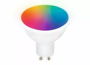 826143 - Ambrella Present лампа св/д Smart MR16 5W+RGB 3000K-6400K 50x53 голос. упр. пластик белый (1)