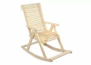 848678 - Кресло-качалка деревянная 120х120х60см липа 32462 Банные штучки (1)