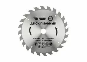 847543 - Диск пильный 305 мм х 24 зуб х 32/30 мм KRANZ (цена за шт) KR-92-0134 (1)