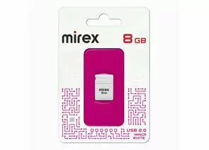 852538 - Флэш-диск USB 8Gb Mirex MINCA WHITE (ecopack) (1)