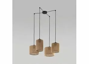 855163 - TK Lighting св-к подвесной 60 Вт 850х850х1300 пластик черный/коричневый Juta 6585 a059939 (1)