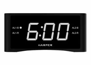 859388 - Радиобудильник HARPER HCLK-1007 white led H00003156 (1)