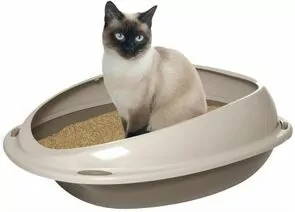 860325 - Туалет для кошек с бортиком GEORPLAST SHUTTLE (57*40*19см) 60575 (1)